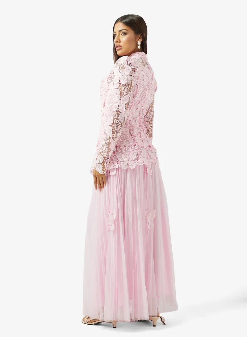 خزانة Lace Dress With Pleats